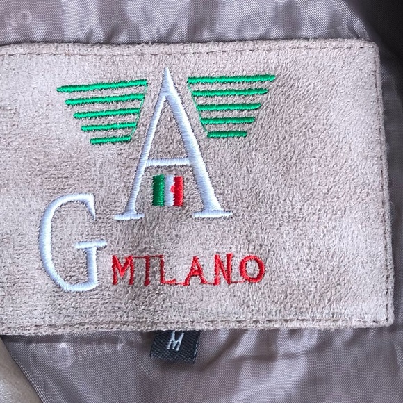 Armani Collection Suede Leather Brown Jacket Outwear Unisex Women Sz M Italy. - Picture 3 of 10